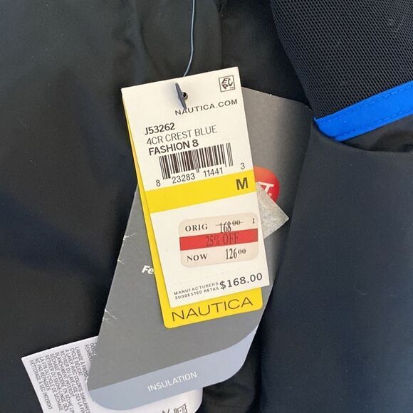 New Nautica Men's Quilted Vest Primaloft Crest Blue - Picture 7 of 9